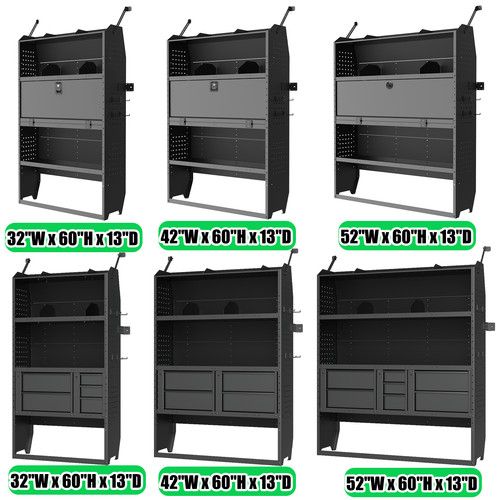 Van shelves lockable - van,